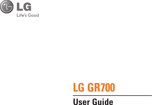 LG GR700User Guide