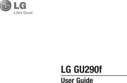 LG GU290fUser Guide