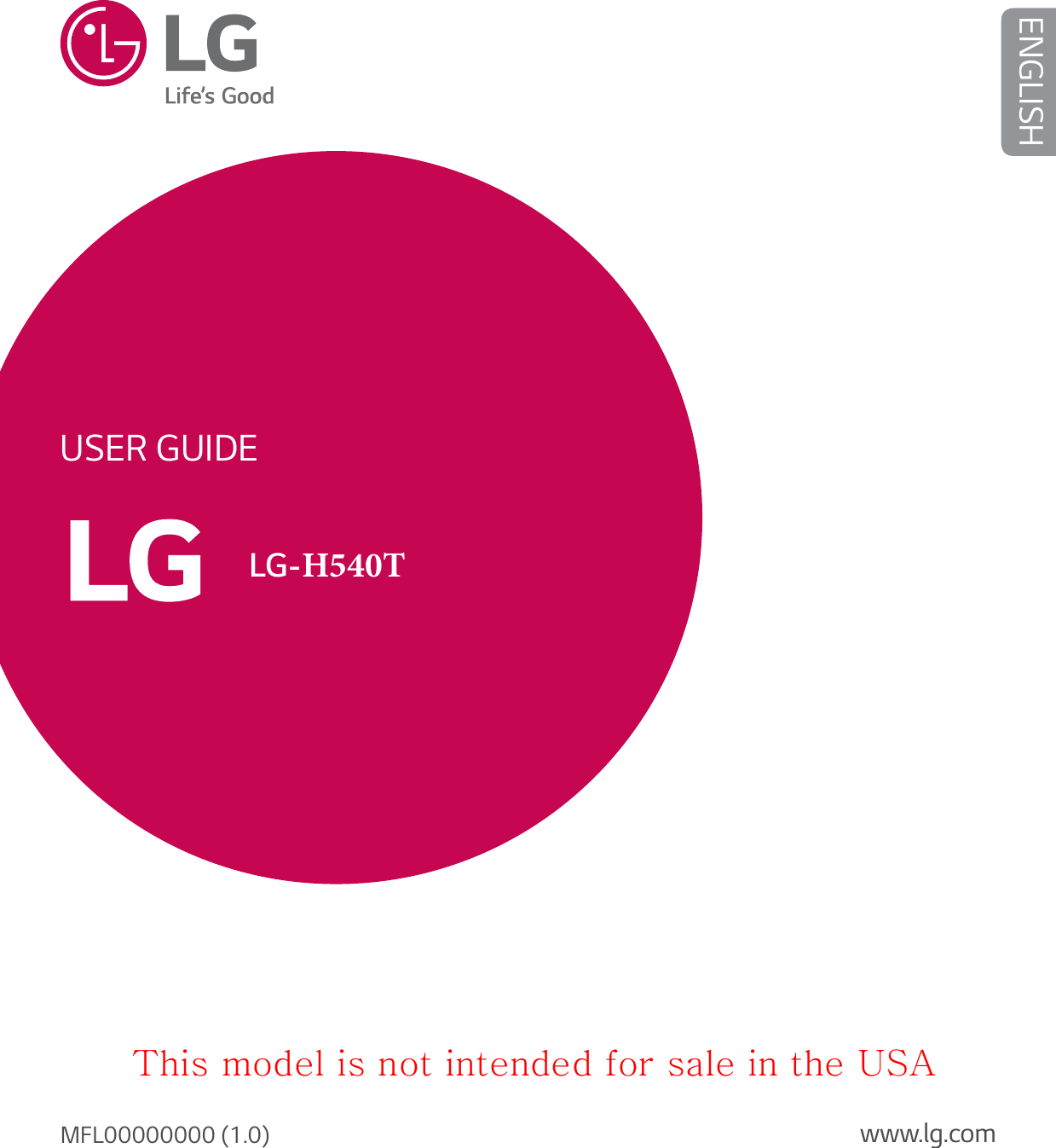 www.lg.comMFL00000000 (1.0)ENGLISHLG-H540TUSER GUIDEThis model is not intended for sale in the USA