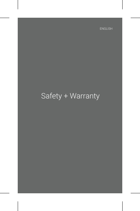 1Safety + WarrantyENGLISH