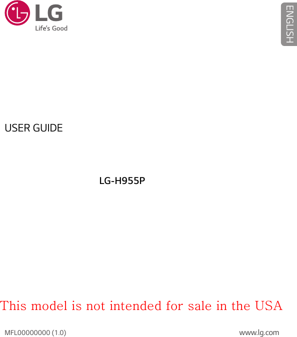 www.lg.comMFL00000000 (1.0)ENGLISHLG-H955PUSER GUIDEThis model is not intended for sale in the USA