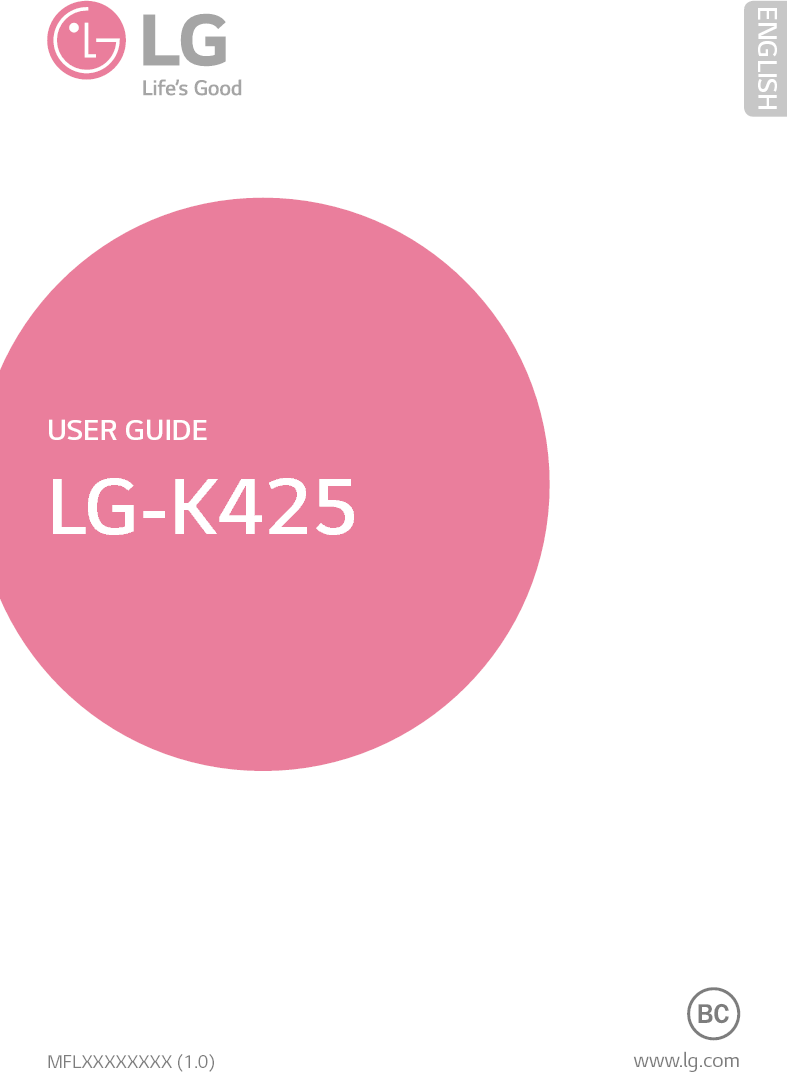 www.lg.comMFLXXXXXXXX (1.0)ENGLISHUSER GUIDELG-K425