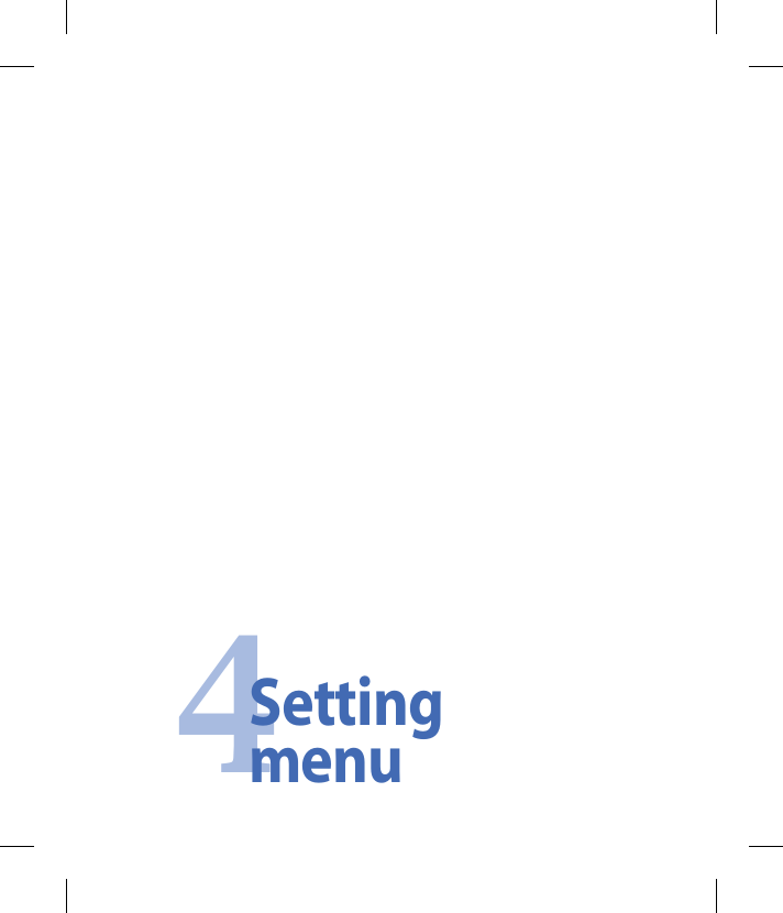 4Setting menu