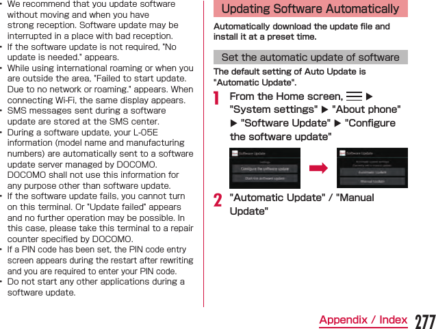         Set the automatic update of softwarea  uuuub277