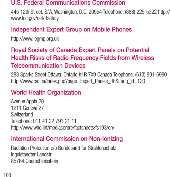 Page 101 of LG Electronics USA L16C Cellular/PCS CDMA Phone with WLAN and Bluetooth User Manual