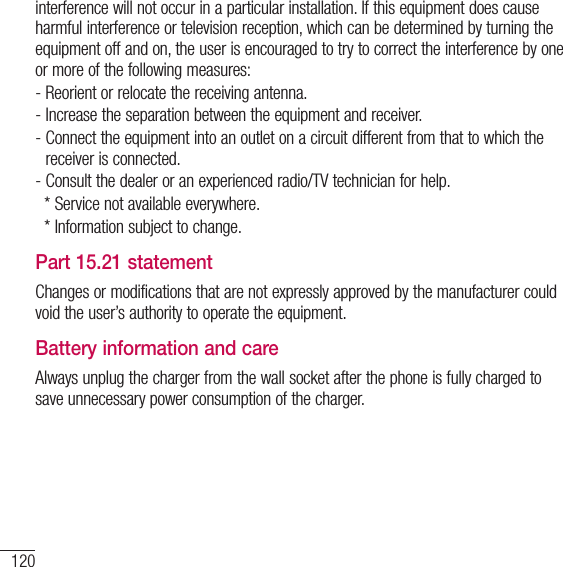 Page 121 of LG Electronics USA L16C Cellular/PCS CDMA Phone with WLAN and Bluetooth User Manual