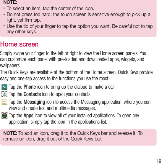 Page 20 of LG Electronics USA L16C Cellular/PCS CDMA Phone with WLAN and Bluetooth User Manual
