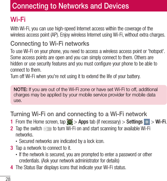 Page 29 of LG Electronics USA L16C Cellular/PCS CDMA Phone with WLAN and Bluetooth User Manual