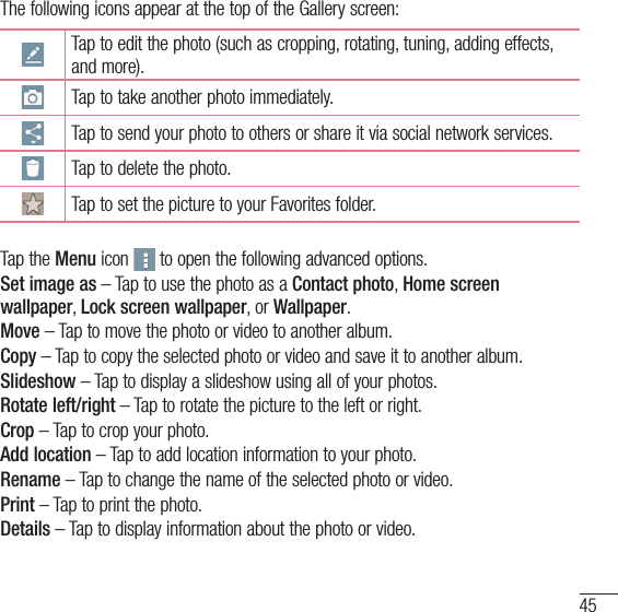 Page 46 of LG Electronics USA L16C Cellular/PCS CDMA Phone with WLAN and Bluetooth User Manual