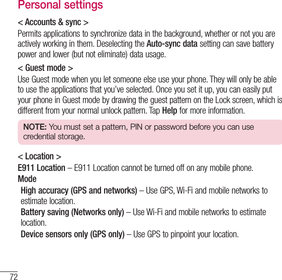 Page 73 of LG Electronics USA L16C Cellular/PCS CDMA Phone with WLAN and Bluetooth User Manual