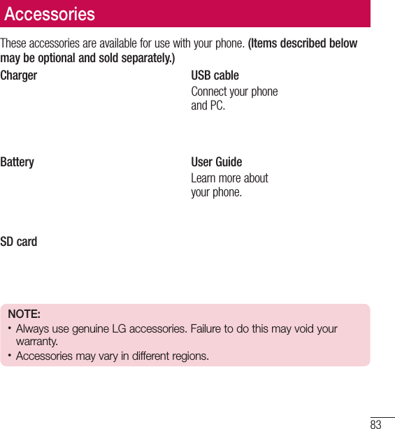 Page 84 of LG Electronics USA L16C Cellular/PCS CDMA Phone with WLAN and Bluetooth User Manual