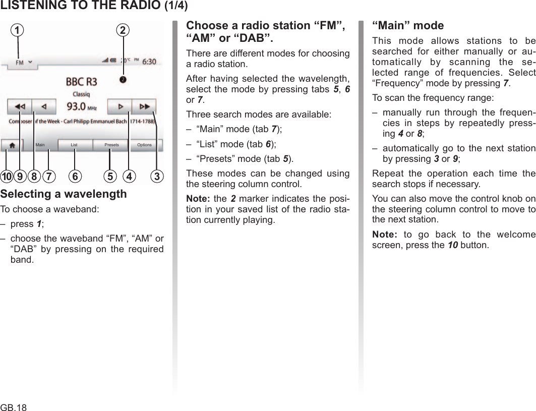 Page 18 of LG Electronics USA LAN5800WR1 RADIO - CAR User Manual 