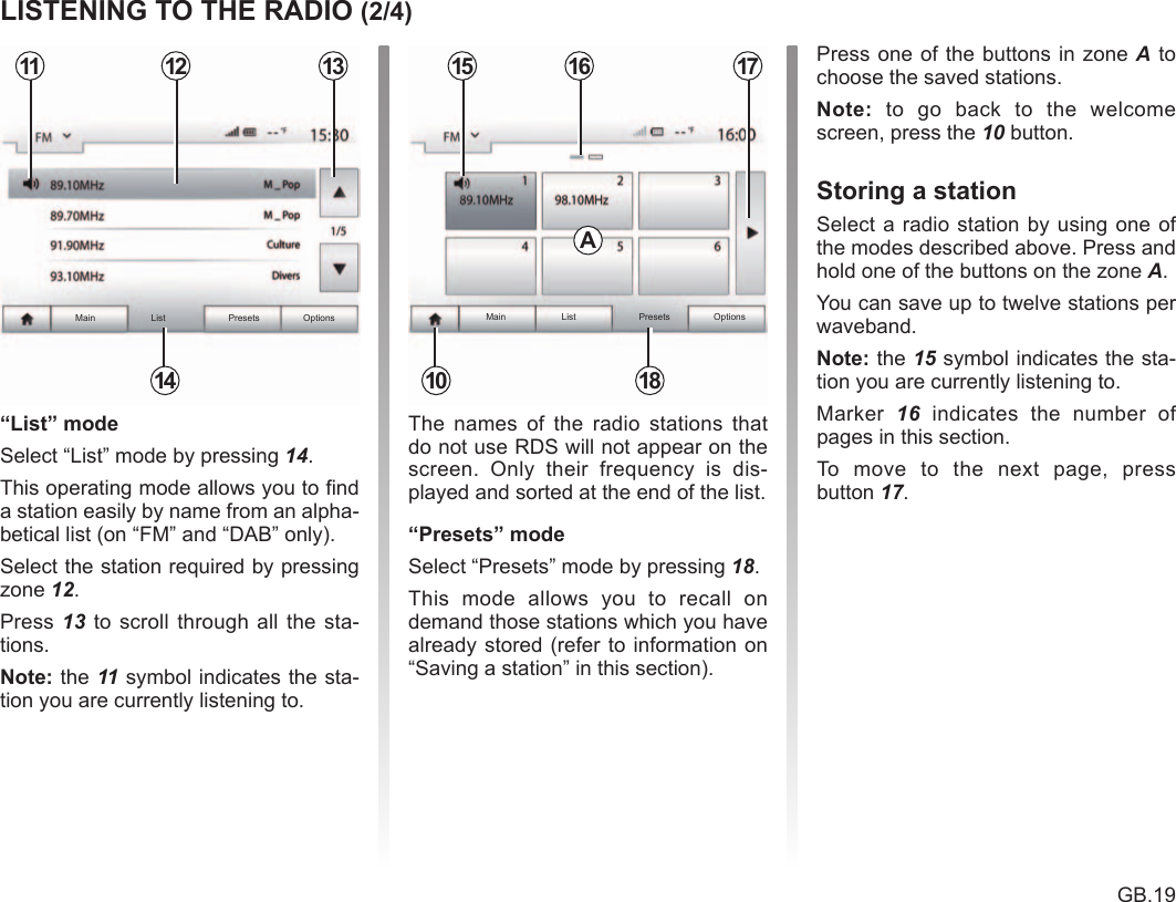 Page 19 of LG Electronics USA LAN5800WR1 RADIO - CAR User Manual 