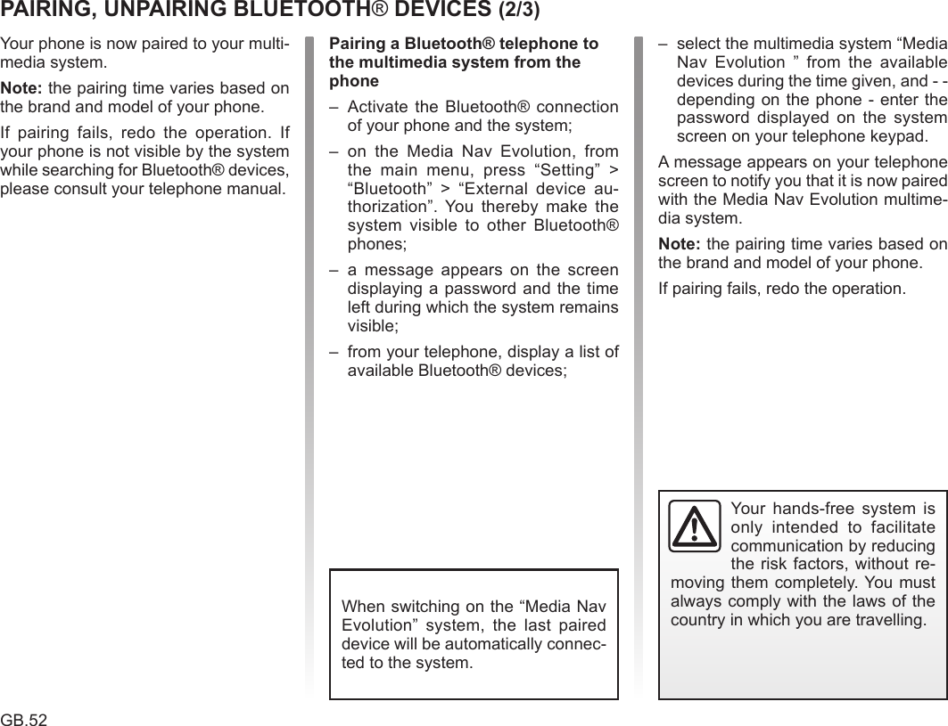 Page 52 of LG Electronics USA LAN5800WR1 RADIO - CAR User Manual 