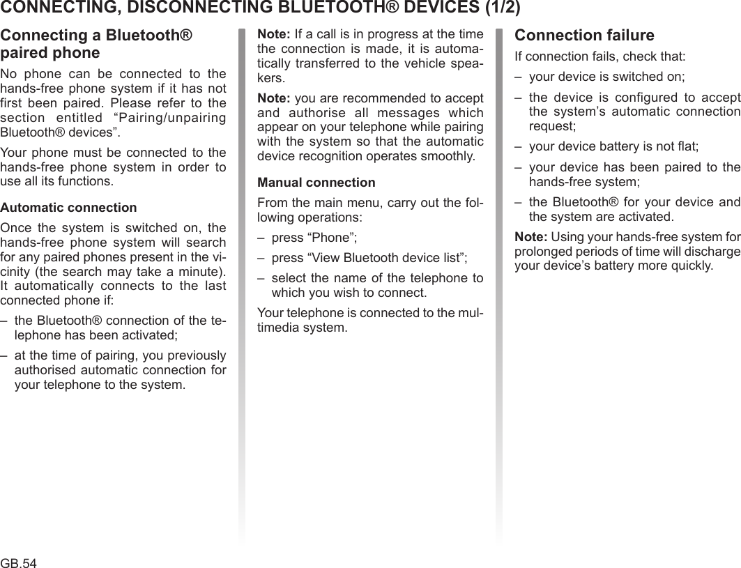 Page 54 of LG Electronics USA LAN5800WR1 RADIO - CAR User Manual 