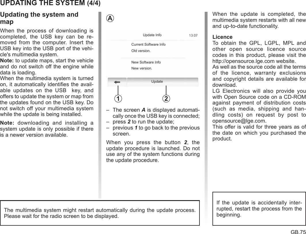 Page 75 of LG Electronics USA LAN5800WR1 RADIO - CAR User Manual 