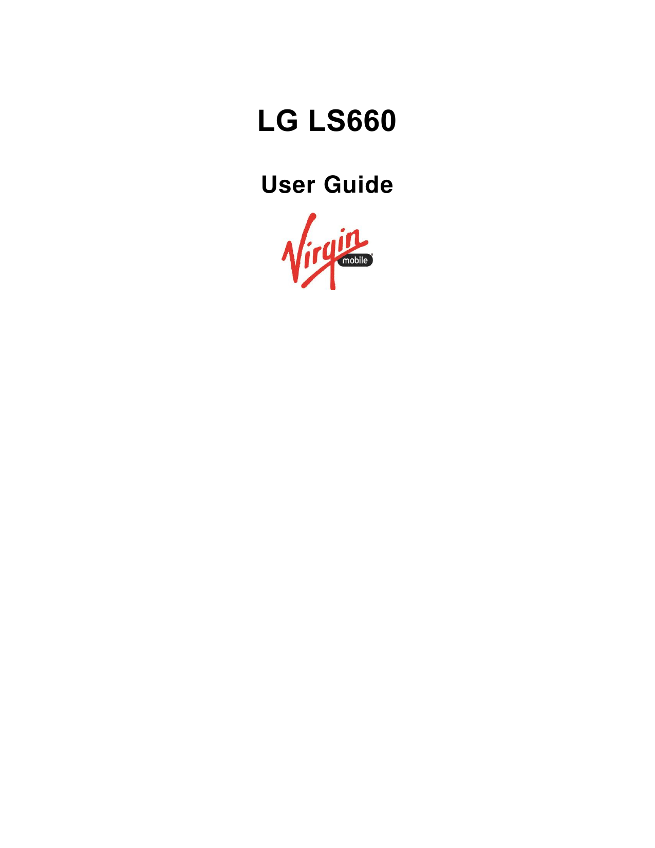 LG LS660 User Guide    
