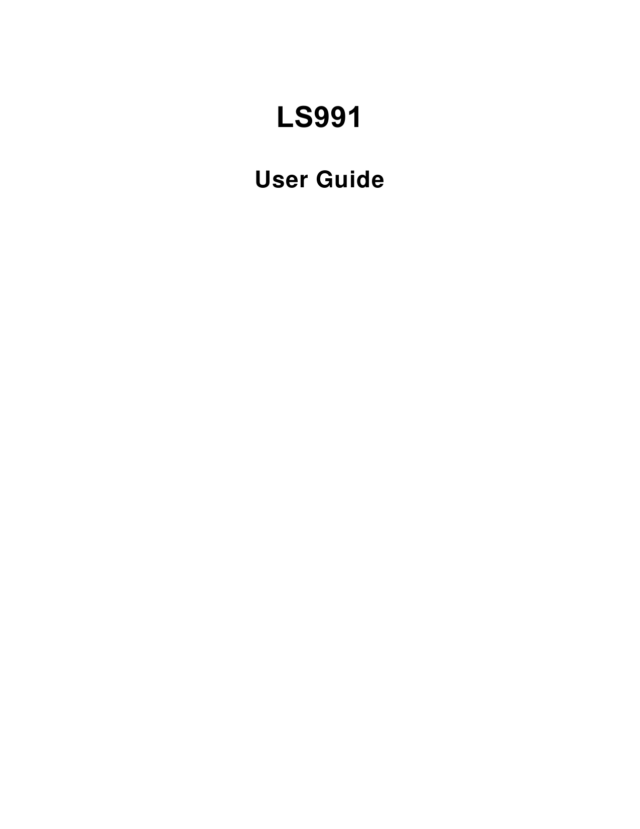 LS991 User Guide 