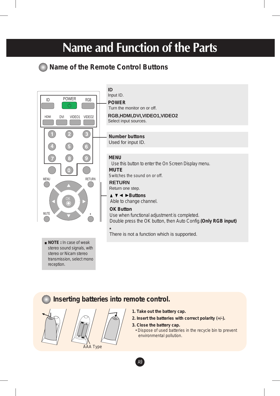 Page 11 of LG Electronics USA LSM1850HU LCD MONITOR. User Manual M197WA PTK ENG