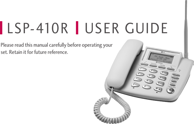 LSP-410R USER GUIDEPlease read this manual carefully before operating yourset. Retain it for future reference.