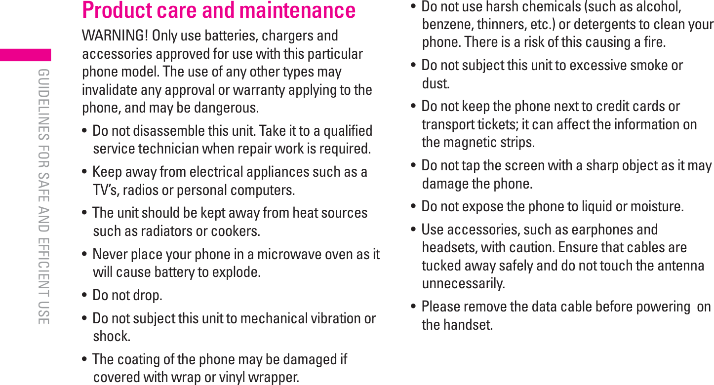 _(6*%&amp;-*/&amp;4&apos;034&quot;&apos;&amp;&quot;/%&amp;&apos;&apos;*$*&amp;/564&amp;0RODUCTŇCAREŇANDŇMAINTENANCE8&quot;3/*/(0OMZVTFCBUUFSJFTDIBSHFSTBOEBDDFTTPSJFTBQQSPWFEGPSVTFXJUIUIJTQBSUJDVMBSQIPOFNPEFM5IFVTFPGBOZPUIFSUZQFTNBZJOWBMJEBUFBOZBQQSPWBMPSXBSSBOUZBQQMZJOHUPUIFQIPOFBOENBZCFEBOHFSPVTt%POPUEJTBTTFNCMFUIJTVOJU5BLFJUUPBRVBMJGJFETFSWJDFUFDIOJDJBOXIFOSFQBJSXPSLJTSFRVJSFEt,FFQBXBZGSPNFMFDUSJDBMBQQMJBODFTTVDIBTB57TSBEJPTPSQFSTPOBMDPNQVUFSTt5IFVOJUTIPVMECFLFQUBXBZGSPNIFBUTPVSDFTTVDIBTSBEJBUPSTPSDPPLFSTt/FWFSQMBDFZPVSQIPOFJOBNJDSPXBWFPWFOBTJUXJMMDBVTFCBUUFSZUPFYQMPEFt%POPUESPQt%POPUTVCKFDUUIJTVOJUUPNFDIBOJDBMWJCSBUJPOPSTIPDLt5IFDPBUJOHPGUIFQIPOFNBZCFEBNBHFEJGDPWFSFEXJUIXSBQPSWJOZMXSBQQFSt%POPUVTFIBSTIDIFNJDBMTTVDIBTBMDPIPMCFO[FOFUIJOOFSTFUDPSEFUFSHFOUTUPDMFBOZPVSQIPOF5IFSFJTBSJTLPGUIJTDBVTJOHBGJSFt%POPUTVCKFDUUIJTVOJUUPFYDFTTJWFTNPLFPSEVTUt%POPULFFQUIFQIPOFOFYUUPDSFEJUDBSETPSUSBOTQPSUUJDLFUTJUDBOBGGFDUUIFJOGPSNBUJPOPOUIFNBHOFUJDTUSJQTt%POPUUBQUIFTDSFFOXJUIBTIBSQPCKFDUBTJUNBZEBNBHFUIFQIPOFt%POPUFYQPTFUIFQIPOFUPMJRVJEPSNPJTUVSFt6TFBDDFTTPSJFTTVDIBTFBSQIPOFTBOEIFBETFUTXJUIDBVUJPO&amp;OTVSFUIBUDBCMFTBSFUVDLFEBXBZTBGFMZBOEEPOPUUPVDIUIFBOUFOOBVOOFDFTTBSJMZt1MFBTFSFNPWFUIFEBUBDBCMFCFGPSFQPXFSJOHPOUIFIBOETFU&apos;5)$%,).%3Ň&amp;/2Ň3!&amp;%Ň!.$Ň%&amp;&amp;)#)%.4Ň53%