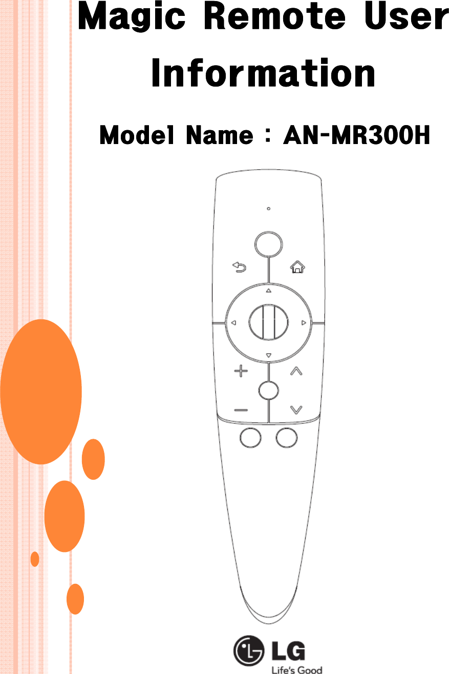 Magic Remote User Magic Remote User InformationInformationModel Name : ANModel Name : AN--MR300HMR300H
