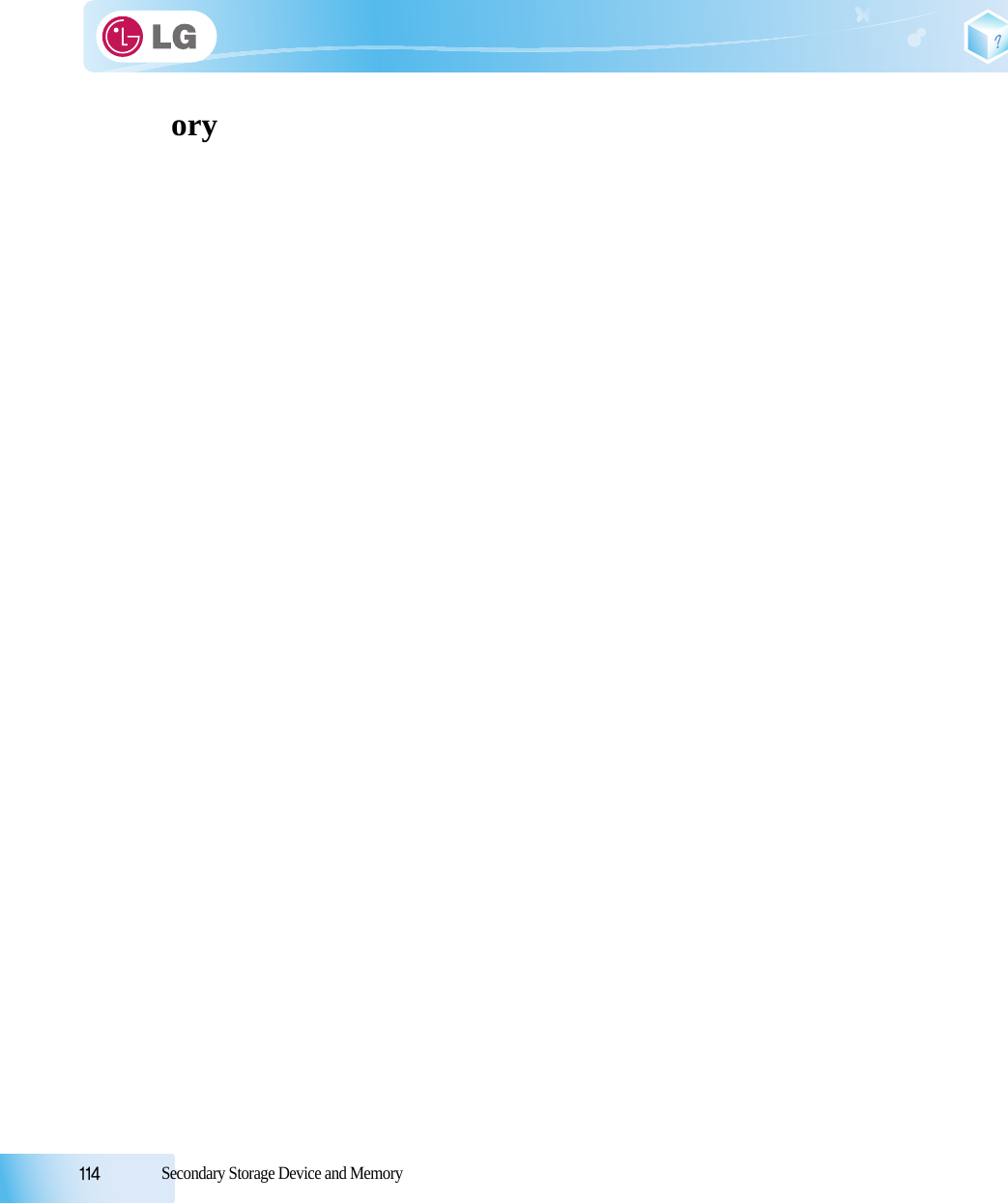 114            Secondary Storage Device and Memoryory