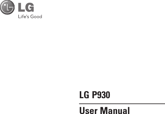 LG P930User Manual