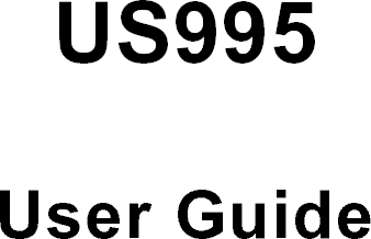  US995 User Guide     