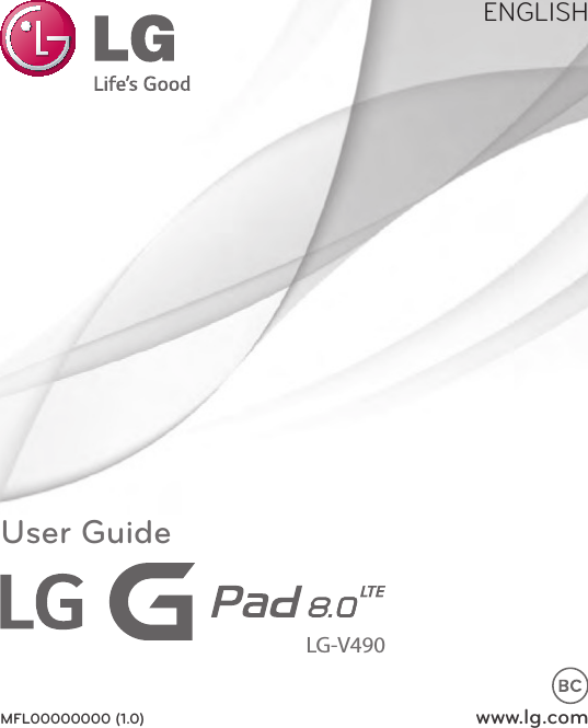 User Guidewww.lg.comENGLISHMFL00000000 (1.0)LG-V490