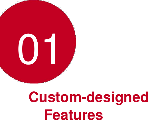   01   Custom-designed  Features 