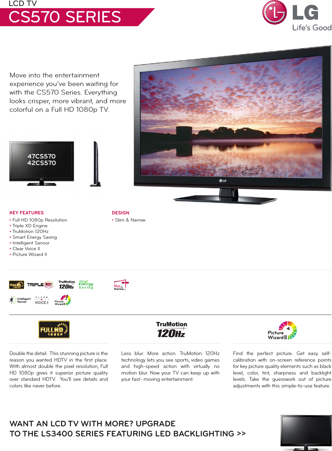 LG 47CS570 User Manual Specification TV LCD CS570 Spec