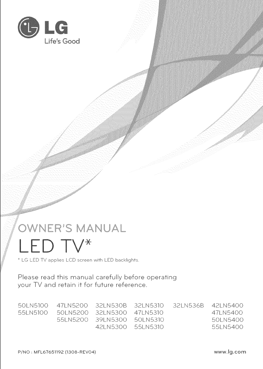 LG 47LN5200 User Manual LED TV Manuals And Guides 1309190L