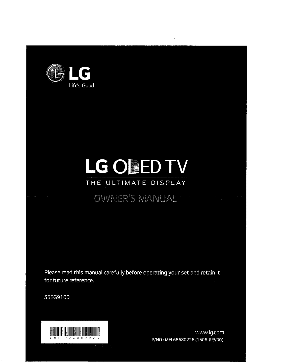 LG 55EG9100 1511213L User Manual LCD TV Manuals And Guides