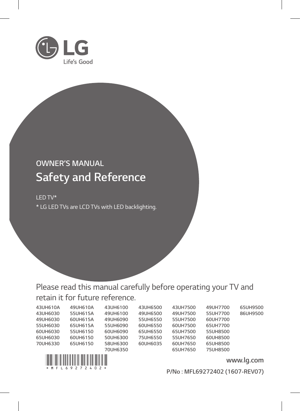 Lg Uh User Manual Owner S Mfl Mfl Qsgsmart