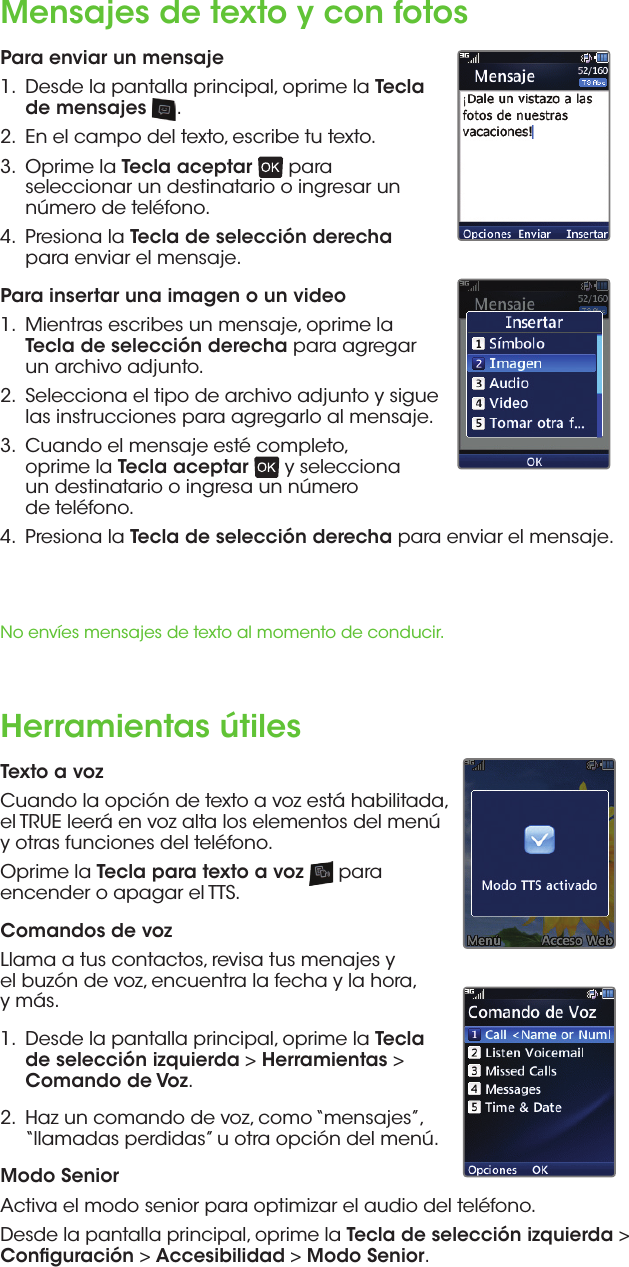 Page 10 of 11 - LG B460 User Manual Quick Start Guide TRUE (Spanish)