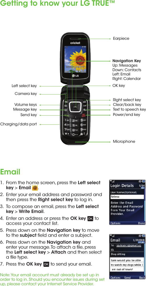 Page 2 of 10 - LG B460 User Manual Quick Start Guide TRUE (English)