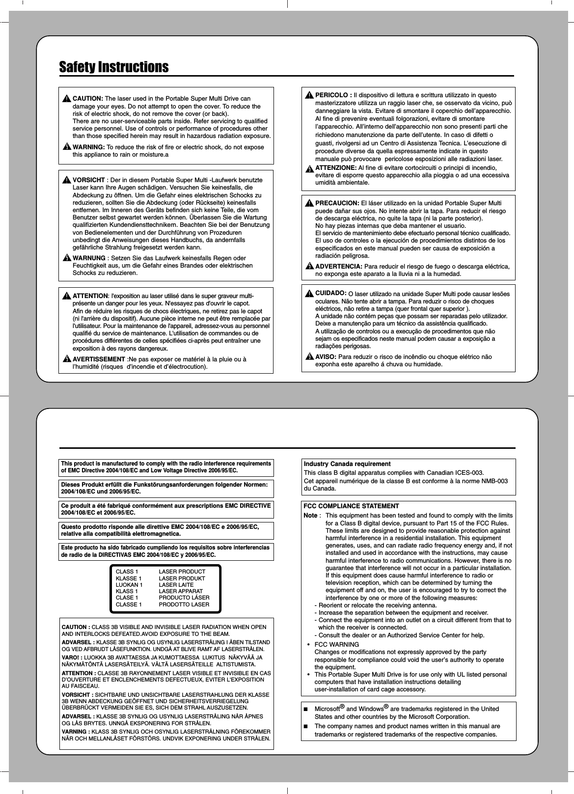 Page 4 of 4 - LG GP08NU6B GP08-QSG-1009U User Manual Owner's GP08NU6BRW