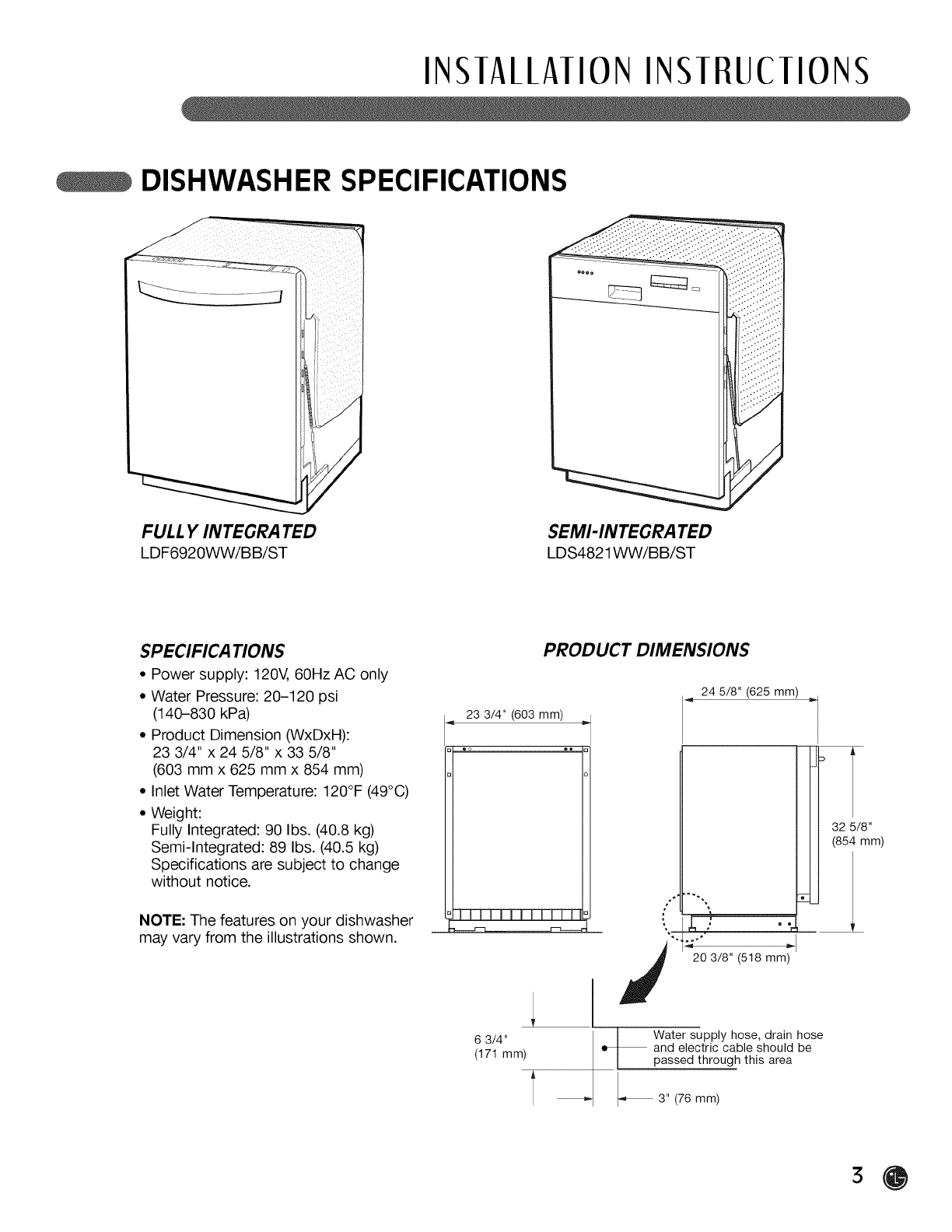 LG LDF6920BB User Manual DISHWASHER Manuals And Guides L0810167