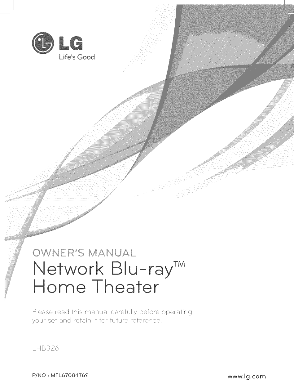 LG LHB326 1109165L User Manual DVD HOME THEATER SYSTEM Manuals And Guides