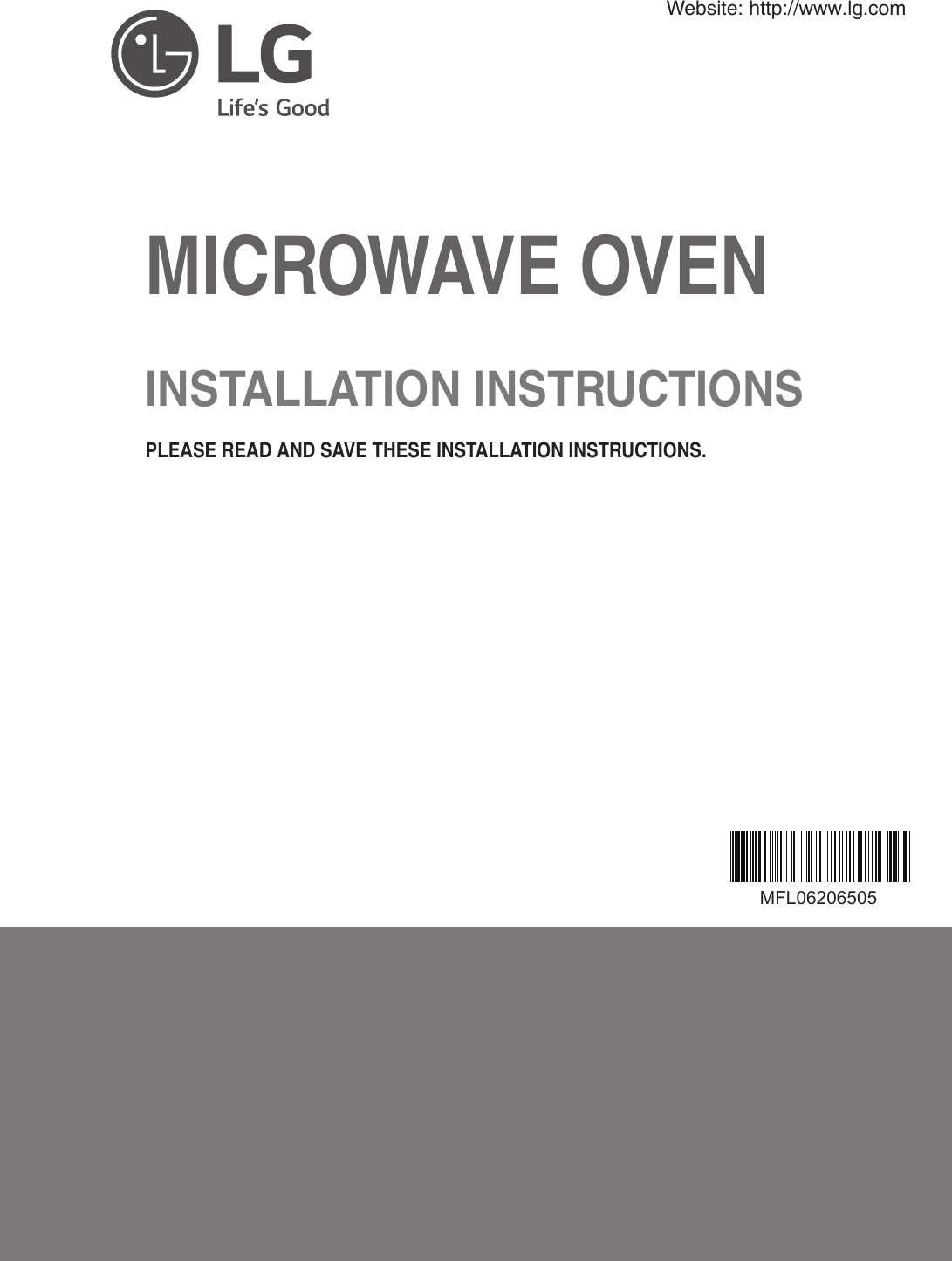 LG LMHM2237BD/01 3828W5U0377 User Manual MICROWAVE/HOOD COMBO Manuals