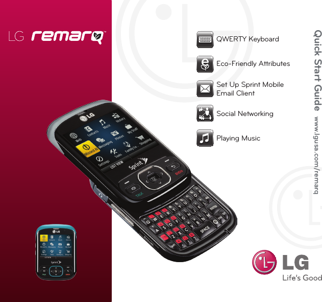 Page 1 of 8 - LG LN240 Gray User Manual Quick Start Guide Remarq QSG