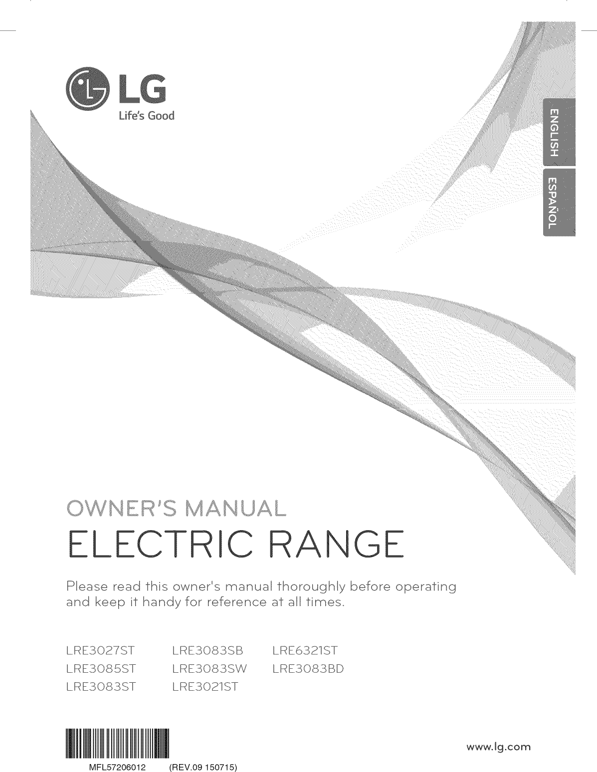 LG LRE3021ST/00 1602226L User Manual ELECTRIC RANGE Manuals And Guides