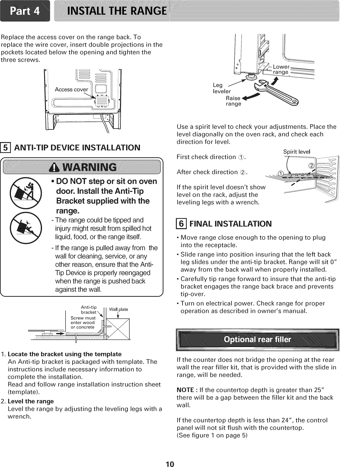 Page 10 of 11 - LG LRE30453ST/01 1604182L User Manual  ELECTRIC RANGE - Manuals And Guides