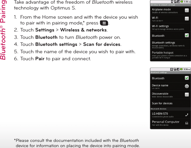 Page 9 of 10 - LG LS670 Purple User Manual Quick Start Guide Optimus S QSG