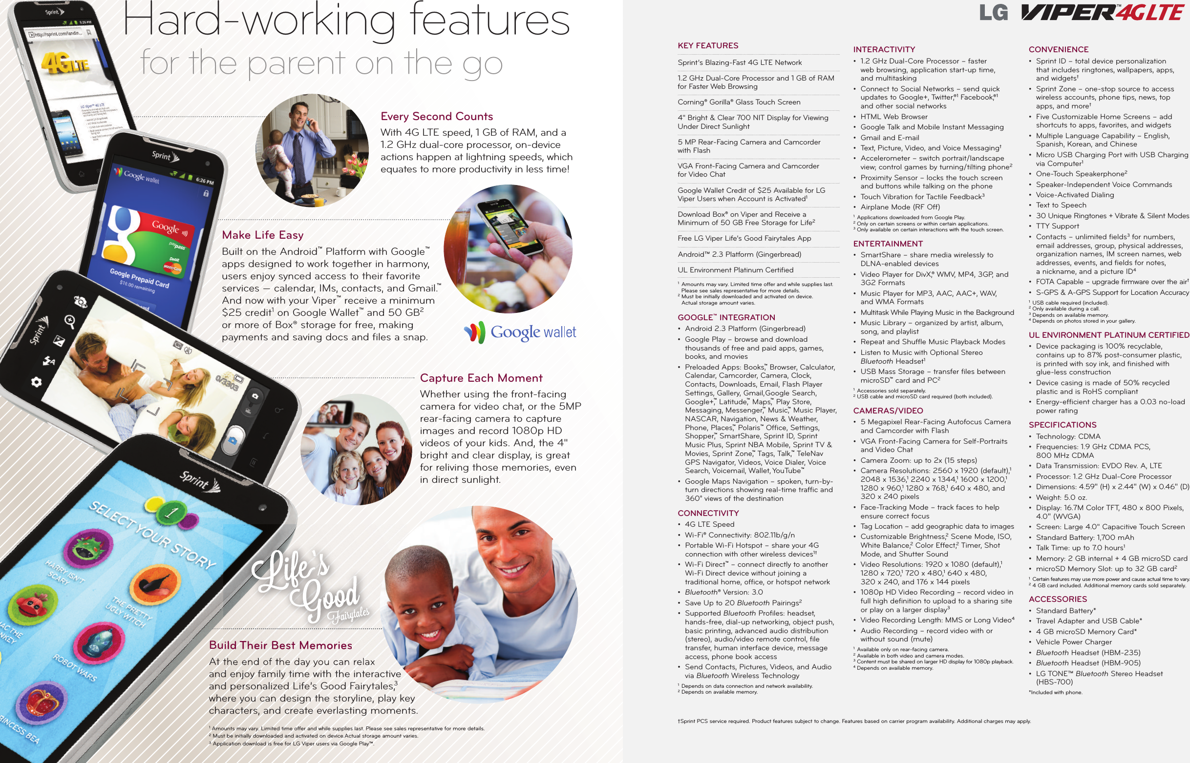 Page 2 of 3 - LG LS840 E User Manual Data Sheet Datasheet Viper 4pg