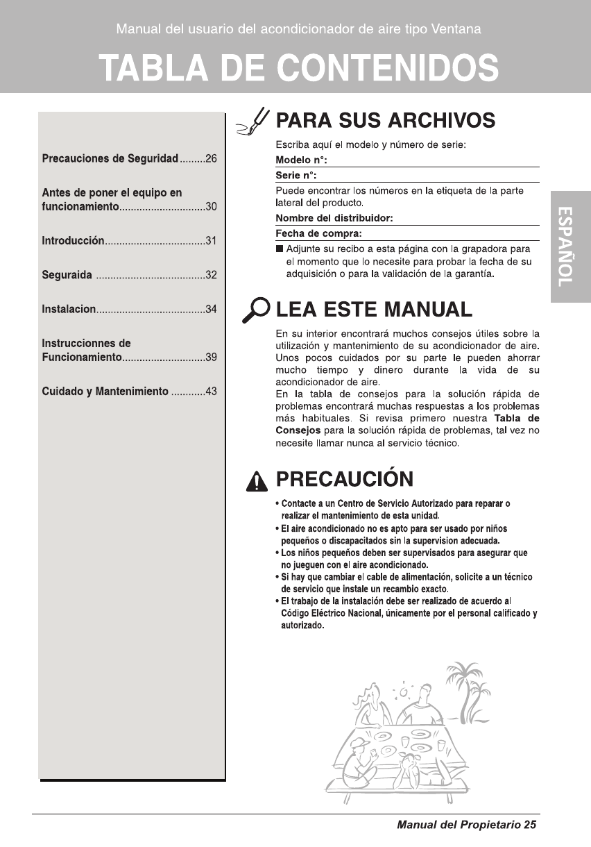 LG LW2516ER MFL69365506图面 User Manual Owner's MFL69365506