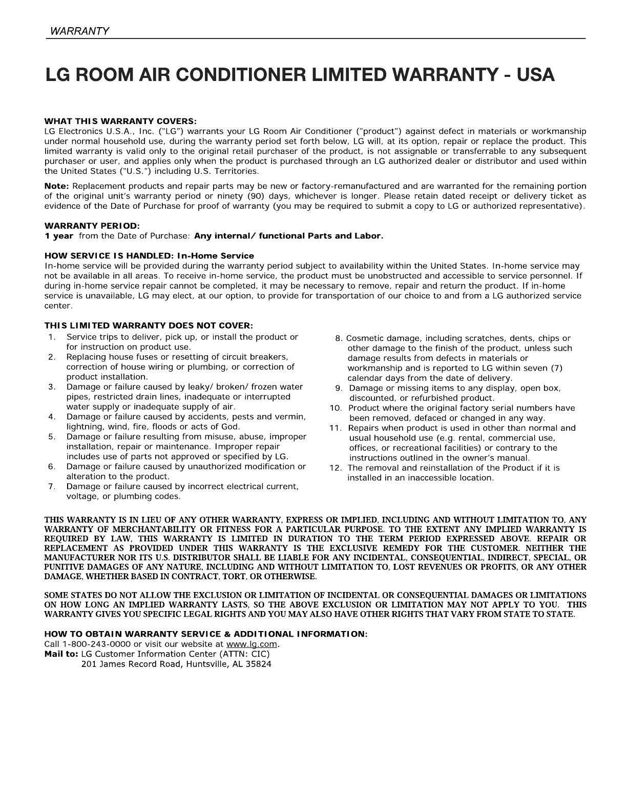 LG LW2516ER MFL69365506图面 User Manual Owner's MFL69365506