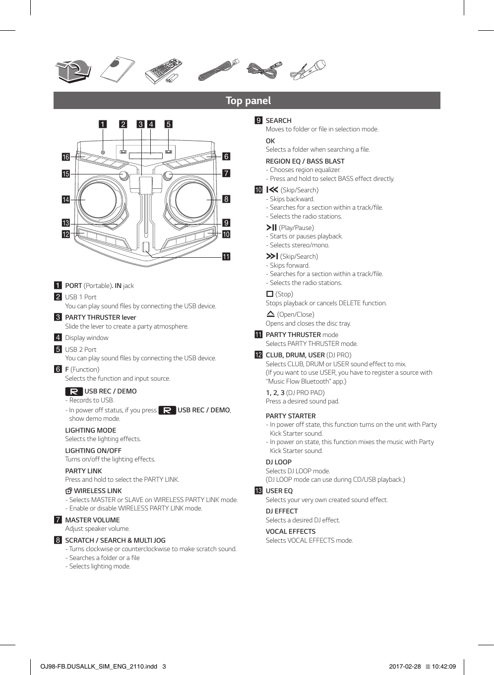 Page 3 of 6 - LG OJ98 User Manual Guide OJ98-FB.DUSALLK SIMPLE ENG MFL69712110