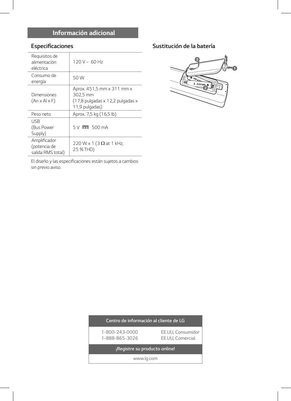 Page 4 of 4 - LG OM4560 User Manual Guide OM4560-FB.DUSALLB SIMPLE NEW SPA MFL69304464